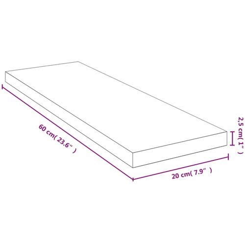  Zidna polica 60 x 20 x 2,5 cm od bambusa Slike