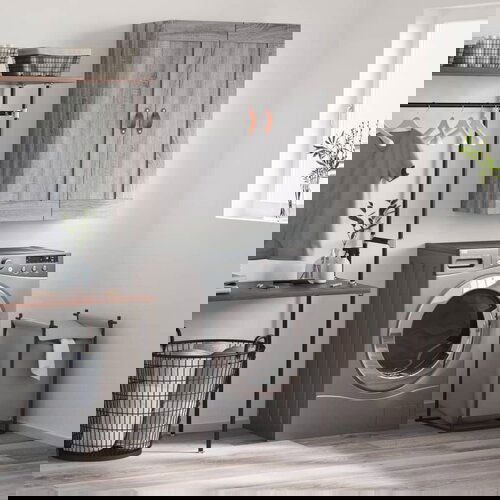 VidaXL Stenska omarica siva sonoma 69,5x34x90 cm inženirski les Slike