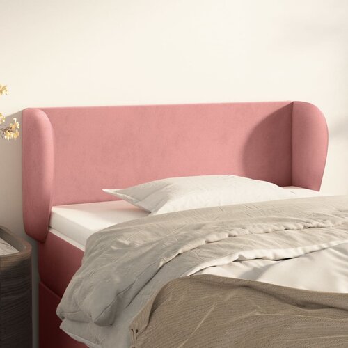 vidaXL Uzglavlje s ušima ružičasto 83x23x78/88 cm baršunasto Cijene