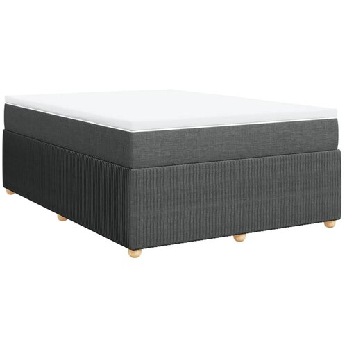 Maison Chic Box spring posteljni - Vzmetna postelja z vzmetnico temno siv 140x190 cm blago SL5330, (21903247) Cene