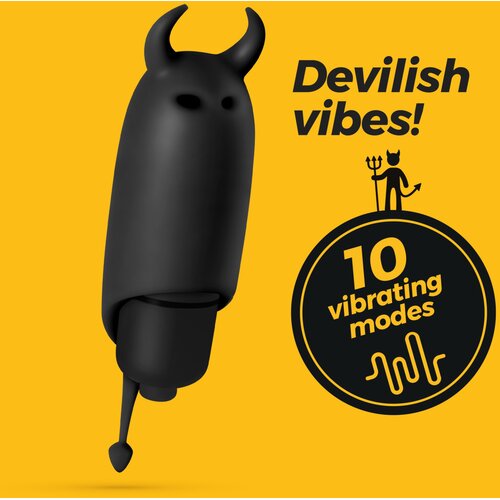Crushious Mini vibrator - O-Pet Devil, črn Slike