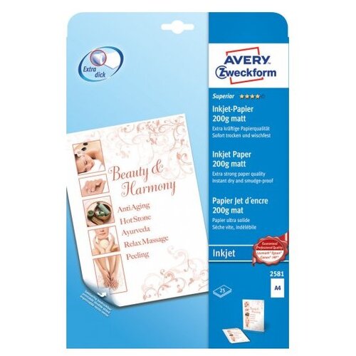 Avery Zweckform Foto papir Ink-Jet Superior Mat A4 - 200 g Slike