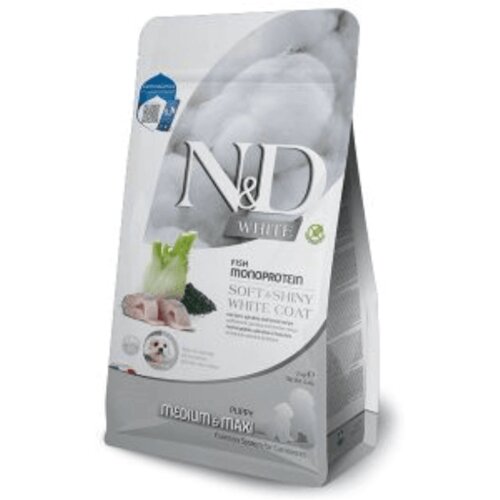 N&d White Dog Sea Bass Spirulina&Fenel Puppy Medium&Maxi 2kg Cene