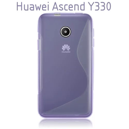  Gumijasti / gel etui S-Line za Huawei Ascend Y330 - vijolični