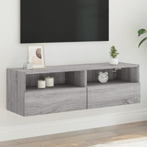 vidaXL Stenska TV omarica siva sonoma 100x30x30 cm inženirski les Cene