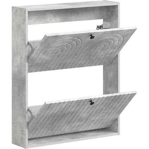  Ormar za cipele na zidu ALKMAAR 71 x 17 x 86 cm Betonska siva Slike