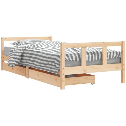 Maison Chic Otroška postelja - Otroški ležaj - Otroški posteljni okvir s predali 90x200 cm trdna borovina, (21698393) Cene