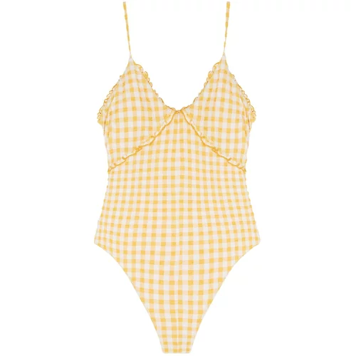 Scalpers Jednodijelni kupaći kostim žuta / prljavo bijela