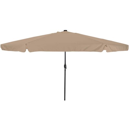  Vrtni suncobran Sivo-smeđa 395 x 395 x 245 cm Poliester Slike