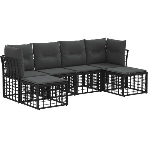 Set vanjskih sofa Crna Poliester - Crna bez stola Cene