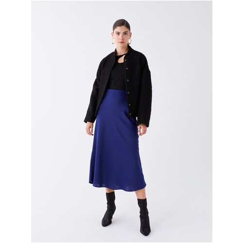 LC Waikiki Women's Standard Fit Plain Satin Skirt Slike