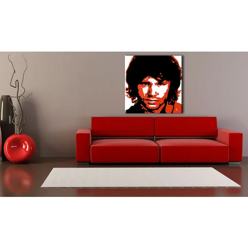  Ručno slikane slike na platnu na platnu POP Art Jim Morrison 1-dijelna  ()