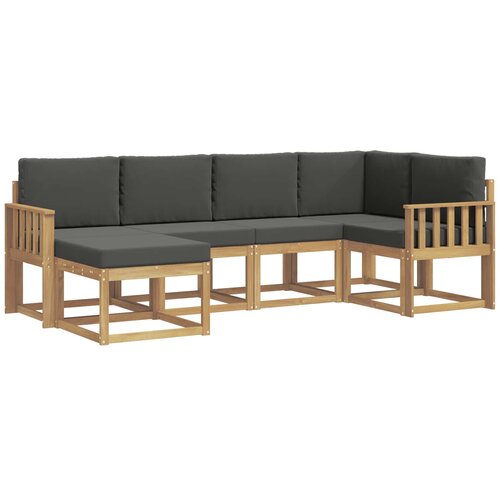 vidaXL Zunanja garnitura za sedenje 6 pcs Bela in antracit Poliester, (5000269667) Cene