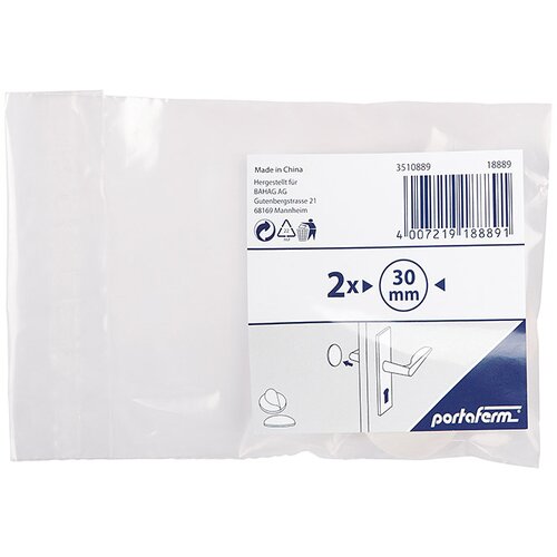PORTAFERM Blažilnik za vrata Portaferm (premer: 30 mm, bel, 2 kosa) Slike