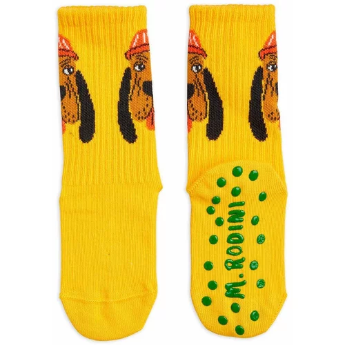 Mini Rodini Otroške nogavice rumena barva