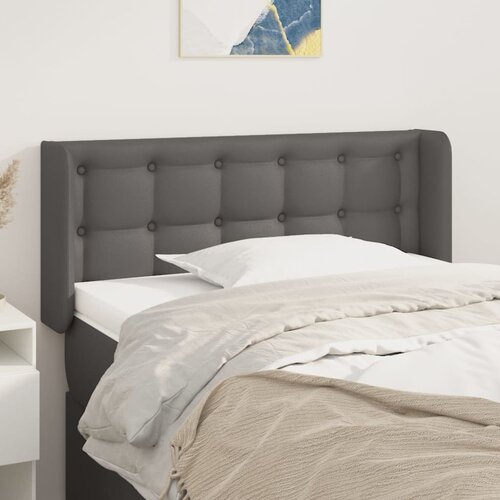 vidaXL Uzglavlje s ušima sivi 83x16x78/88 cm od umjetne kože Cijene