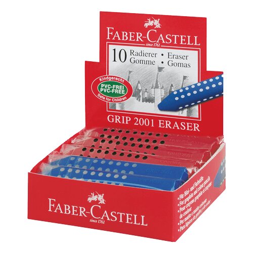 Faber-Castell gumica za brisanje Grip 2001 187101 (Crvena/Plava) Crvena/Plava 10 kom Slike