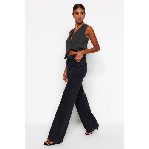 Trendyol Jeans - Black - Wide leg Slike