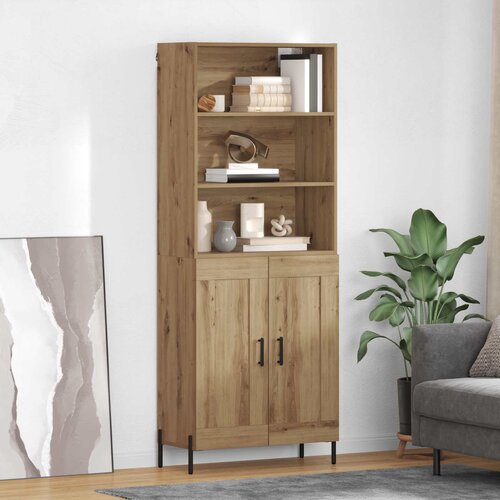 vidaXL Visok predalnik Umetni hrast 69,5 x 32,5 x 180 cm Cene