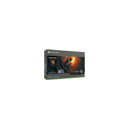 Microsoft XboxONE X crna + Shadow of the Tomb Raider Slike