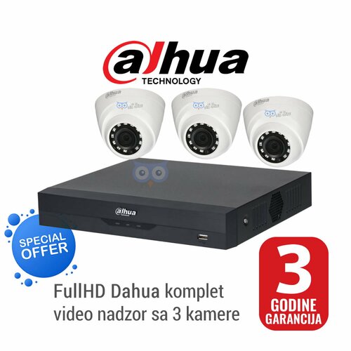 Dahua komplet video nadzor sa 3 FullHD kamere Slike