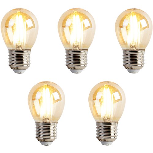 LUEDD Komplet 5 zatemljivih LED žarnic E27 P45 Goldline 3,5 W 330 lm 2100 K Cene