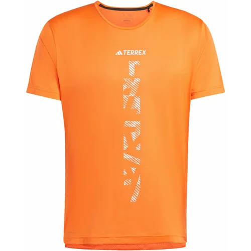 adidas Terrex Funkcionalna majica 'Agravic' temno oranžna / bela