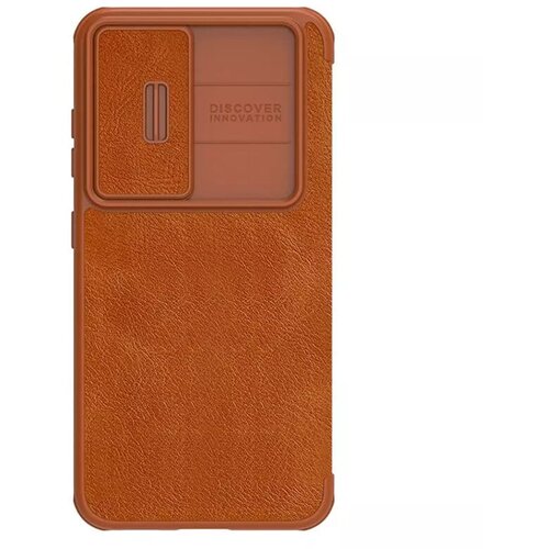 Nillkin Qin Leather Pro preklopna torbica z za&scaron;čito za kamero za Samsung Galaxy S23 - rjava Cene