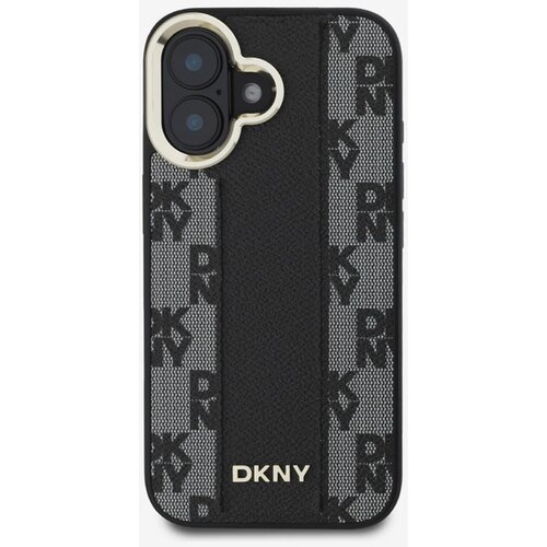 Dkny PU Leather Checkered Pattern Magsafe iPhone 16 Plus Black Ovitek za telefon Vijolična Slike