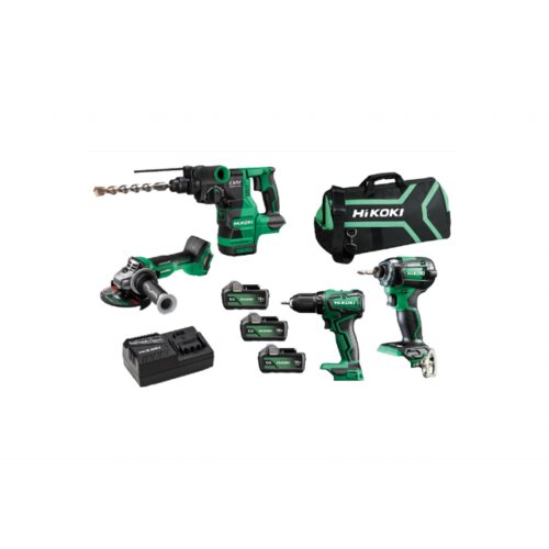 HIKOKI SET DS18DE+G1813DA+DH1826DA+WH18DC+3X5.0Ah Cene
