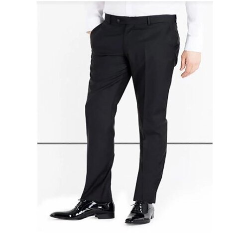 Dewberry 38731 Classic Mens Trousers-BLACK Slike