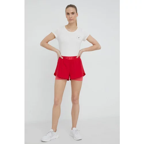 4f Kratke hlače za vadbo žensko, rdeča barva,