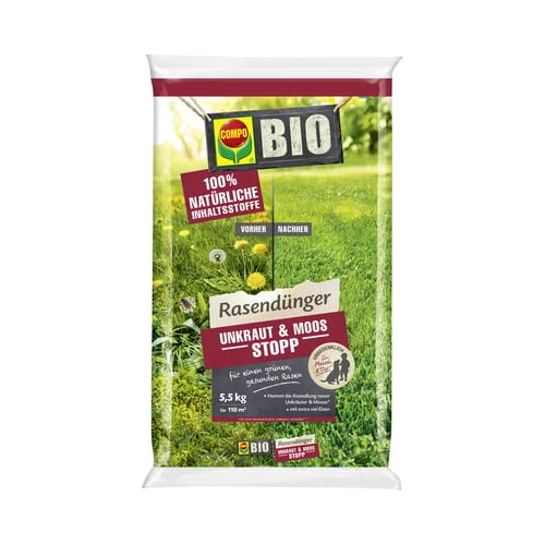 COMPO Bio gnojilo za trato - proti plevelu in mahu - 5,5 kg