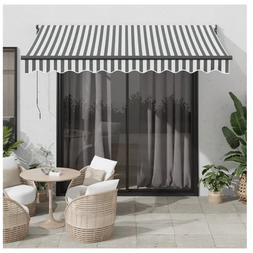 vidaXL Zložljiva tenda antracit in bela 3x2,5 m blago in aluminij vidaXL Zložljiva tenda antracit in bela 3x2,5 m blago in aluminij