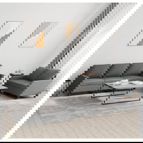 VidaXL 2-dijelni set sofa s jastucima tamnosivi od tkanine Slike