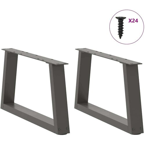  Noge blagovaonskog stola V-oblika 2 kom antracit 70x(30-31 3)cm Slike