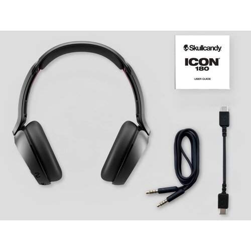 Skullcandy Icon 180 On-Ear slu&amp;scaron;alice, na crne boje, otporne znoj i vodu S5IEW-T740 Slike