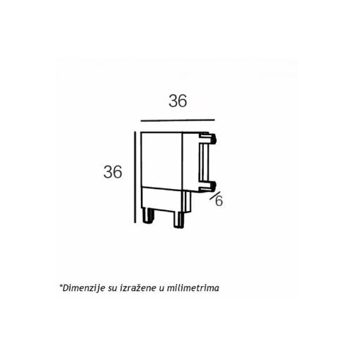 Dawn magnetic slim konektor l crni (26-A-L) Slike