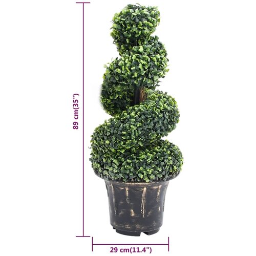  Umjetni spiralni &amp;scaron;im&amp;scaron;ir s posudom zeleni 89 cm Slike
