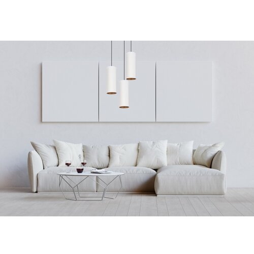  Visilica na sajli AVALO 3xE27/60W/230V &amp;Oslash; 35 cm bela/bakarna Slike