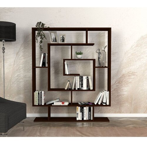 Hanah home Sarmaşık - Wenge Wenge Bookshelf Slike