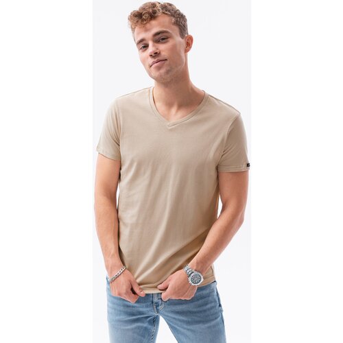 Ombre Majice s kratkimi rokavi Mo&amp;scaron;ka majica (S1369WARM_GREY) pisana Slike