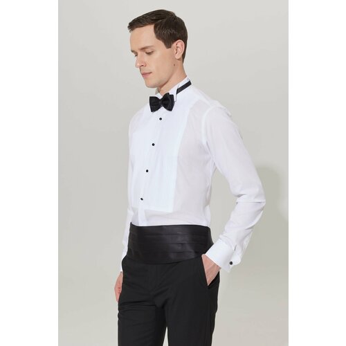 ALTINYILDIZ CLASSICS Men's White Non-iron Slim Fit Slim Fit Shirt with Ankle Collar 100% Cotton Non-iron Shirt. Slike