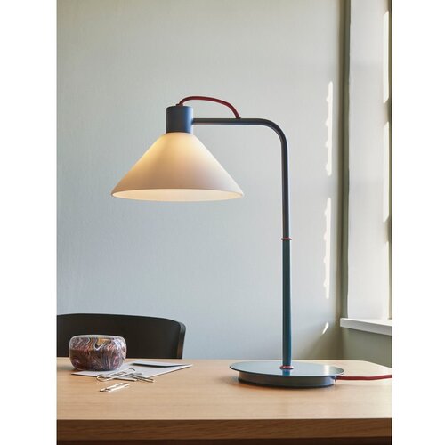 H&amp;uuml;bsch Petrolej zelena stolna lampa sa staklenim sjenilom (visina 44 cm) Spot &amp;ndash; Slike