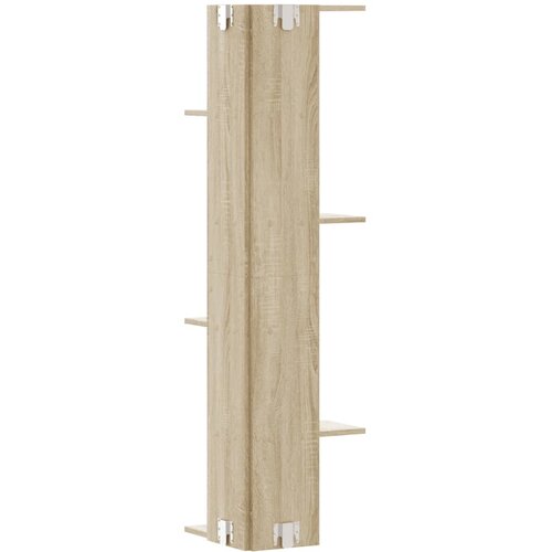  Kutna zidna polica boja hrasta sonome 36,5x36,5x140 cm drvena Slike