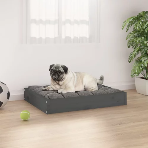  krevet za pse sivi 61,5x49x9 cm od masivne borovine