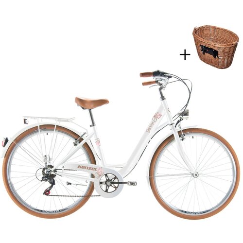  BICIKL KENZEL SIGNORA 28" gradski bicikl - Bijelo-smeđa - 28" Cijene