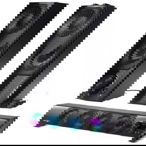 Audiocore 2 in 1 PC Speaker Soundbar Computer RGB LED Backlight Stereo Gaming USB 2 x 3W AUX 3.5 mm Cijene