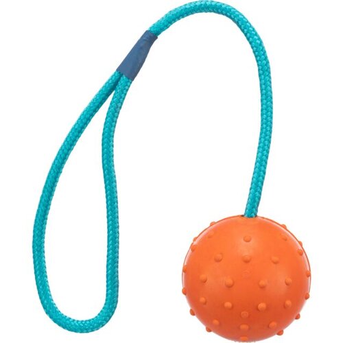 Trixie lopta na konopcu od prirodne gume 6cm/30cm Slike