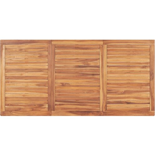  3-dijelni vrtni blagovaonski set od masivne tikovine Smeđa 180 cm table length Slike